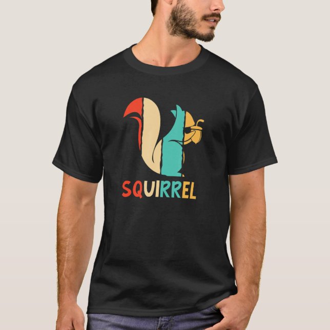 Camiseta ardilla de ardilla japonesa gris retro Fox orienta (Anverso)