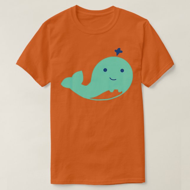 Camiseta Ardilla de ballena azul Adorable (Diseño del anverso)