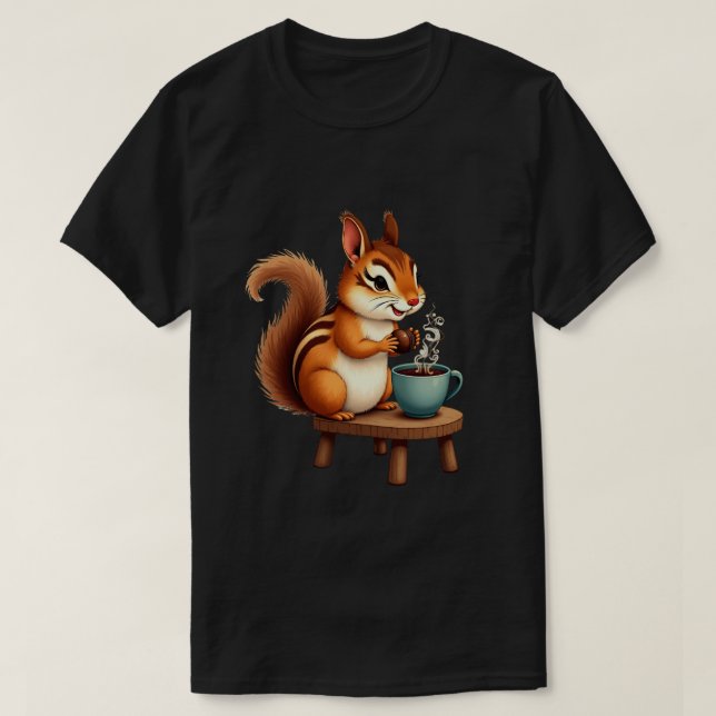 Camiseta Ardilla de café (Diseño del anverso)