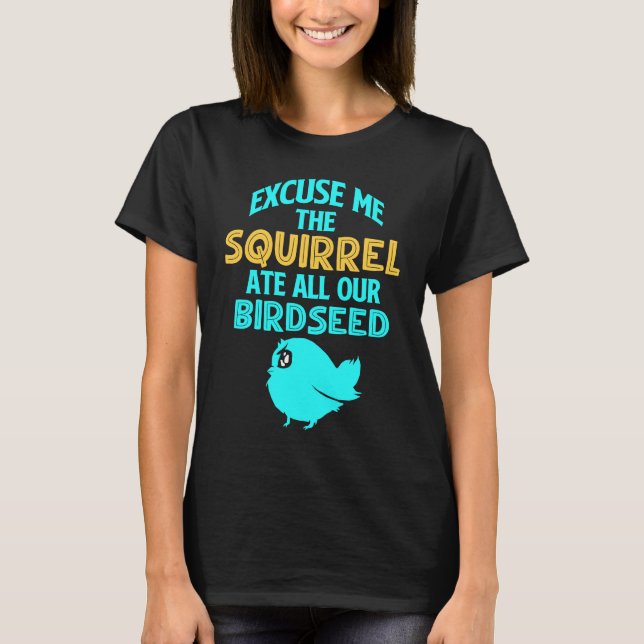 Camiseta Ardilla de Comedero de Pájaros (Anverso)