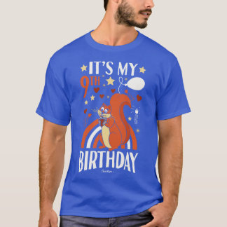 Camiseta Ardilla de cumpleaños número 9