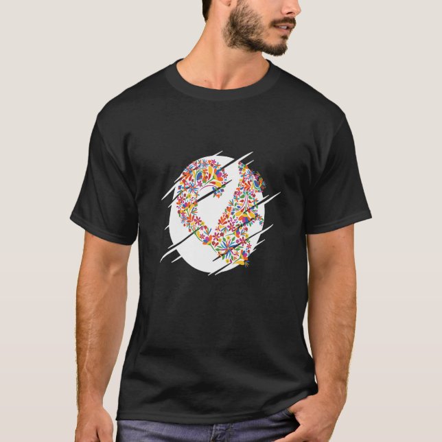 Camiseta ardilla de flor botánica (Anverso)