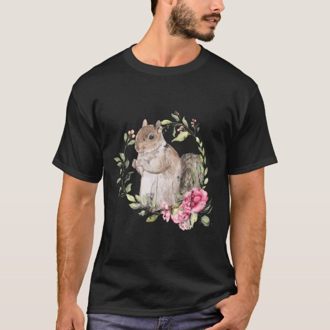Camiseta Ardilla de flores (Anverso)