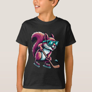 Camiseta Ardilla de hockey sobre hielo genial patinaje Gles