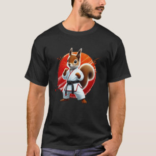 Camiseta Ardilla de Karate Clásico Luchador de Artes Marcia