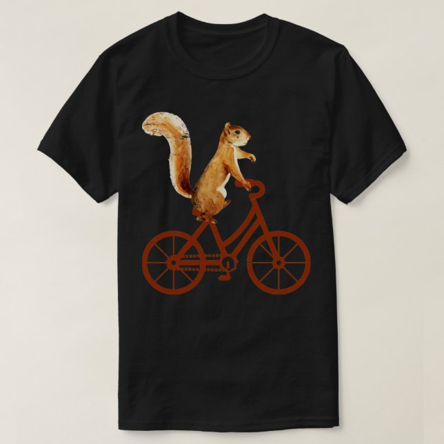 Camiseta Ardilla de la bici de la ardilla (Diseño del anverso)