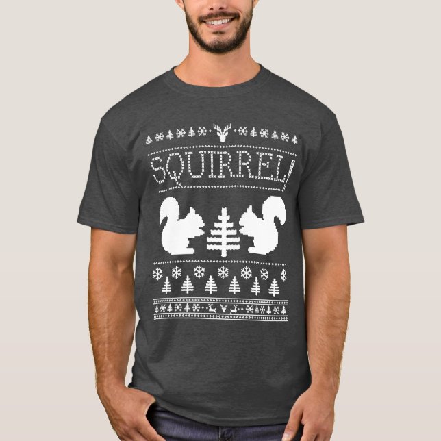 Camiseta Ardilla de las vacaciones del navidad (Anverso)