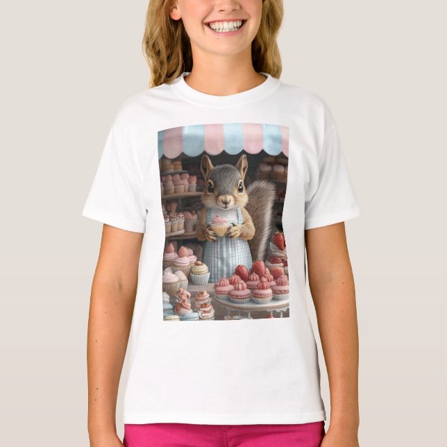 Camiseta Ardilla de masa con torta (Anverso)