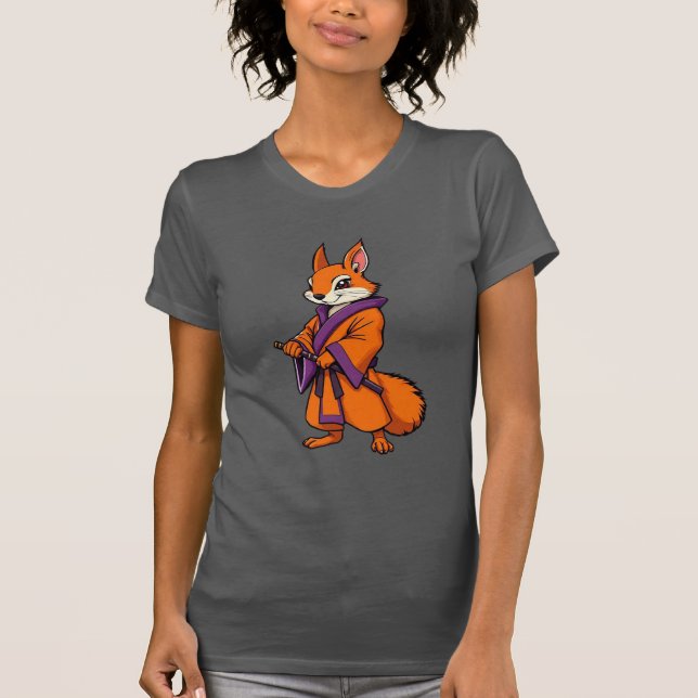 Camiseta Ardilla de Samurai japonesa (Anverso)