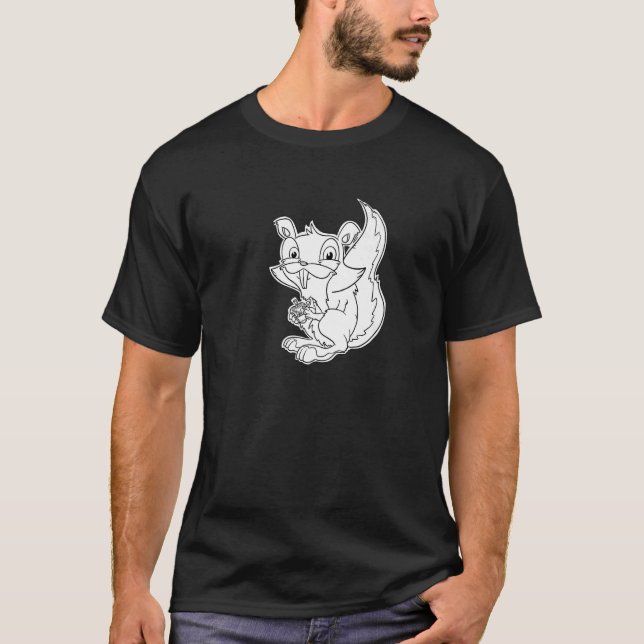 Camiseta Ardilla de Squeaky - Grano de madera de peluche (Anverso)