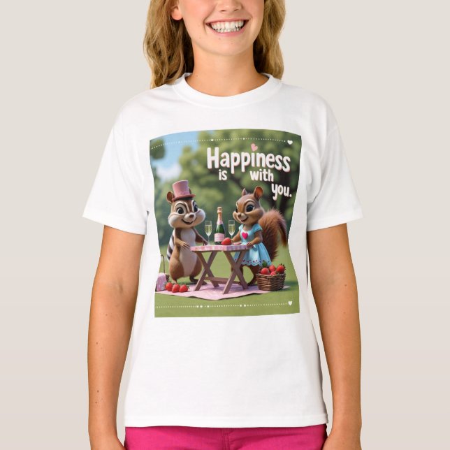 Camiseta ardilla del amor de San Valentín (Anverso)