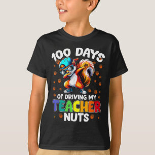 Camiseta Ardilla Divertida 100 Días Volviendo a Mi Profesor