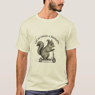 Camiseta Ardilla divertida en scooter con sombrero de mago