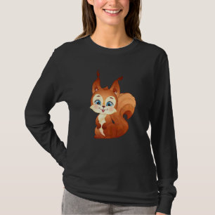 Camiseta Ardilla Dulce Azucarada Con Ojos Grandes