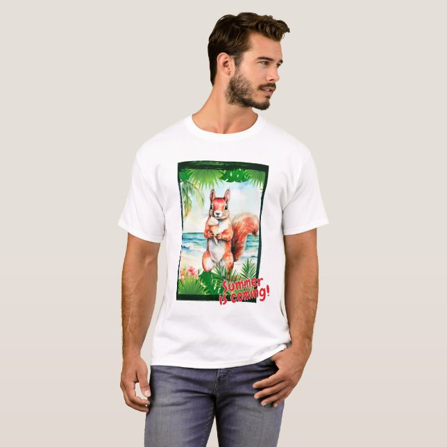 Camiseta Ardilla: "¡El verano llega!" (Anverso completo)
