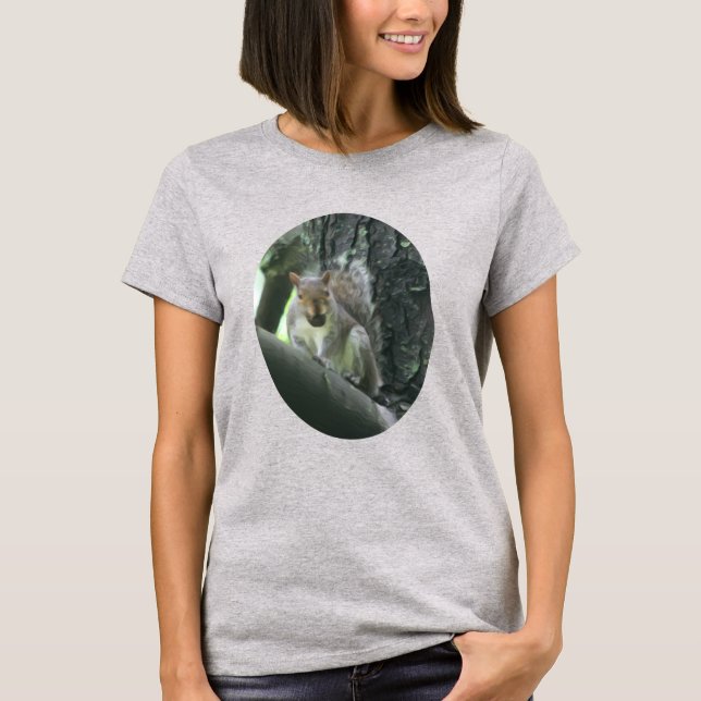Camiseta Ardilla En El Arte Animal De Pintura De Árboles (Anverso)