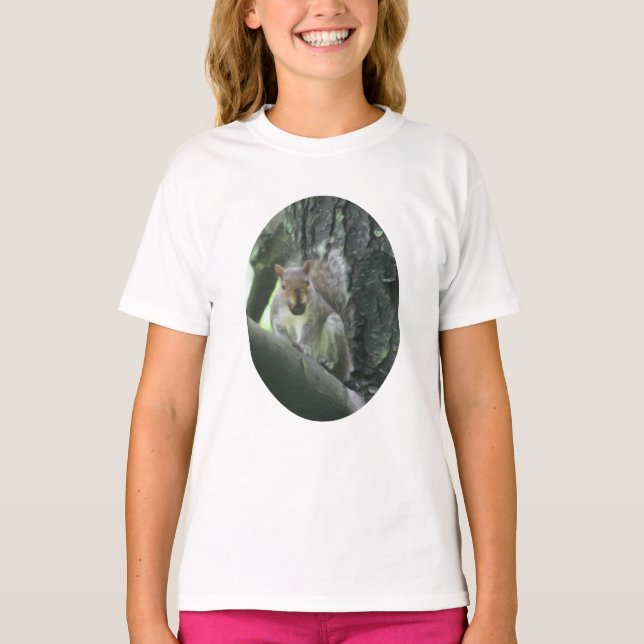 Camiseta Ardilla En El Arte Animal De Pintura De Árboles (Anverso)