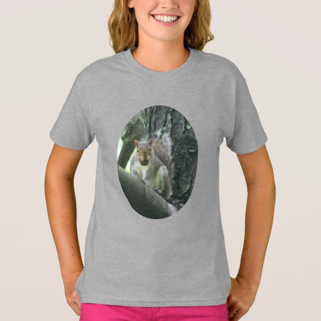 Camiseta Ardilla En El Arte Animal De Pintura De Árboles (Anverso)