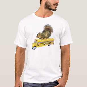Camiseta Ardilla en el autobús escolar