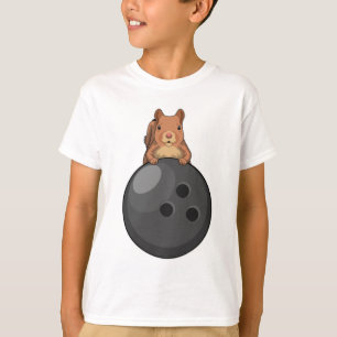 Camiseta ardilla en el Bowling con bolas
