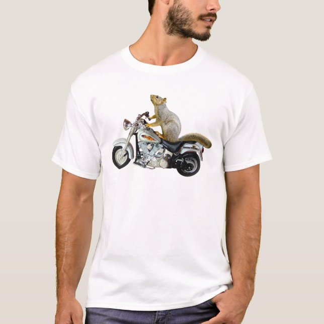 Camiseta Ardilla en la motocicleta (Anverso)