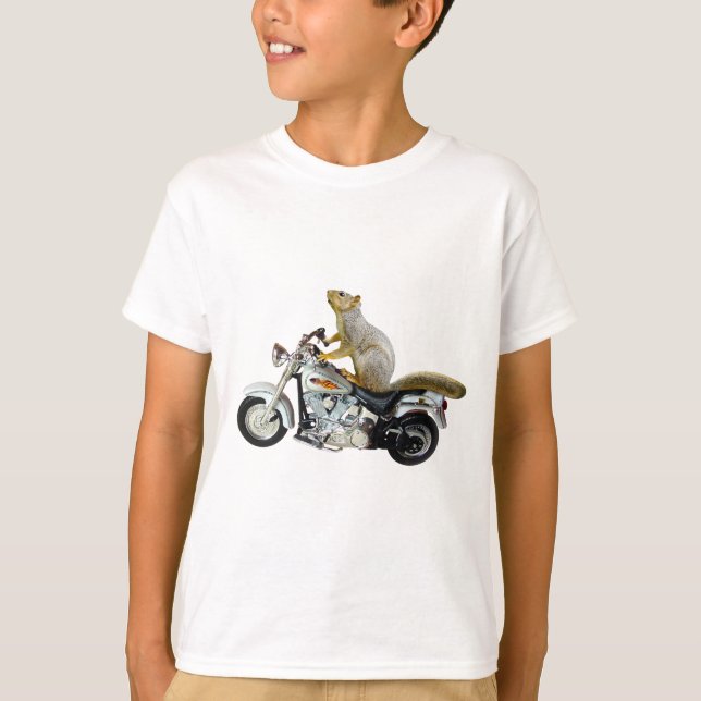 Camiseta Ardilla en la motocicleta (Anverso)
