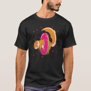 Camiseta Ardilla en la nuez de roedor de árbol de donut