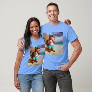 Camiseta Ardilla En Una Playa