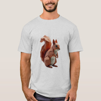 Camiseta ardilla geométrica