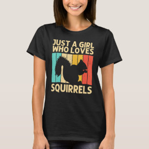 Camiseta Ardilla Graciosa Para Chicas Niños Squirrel Chipmu