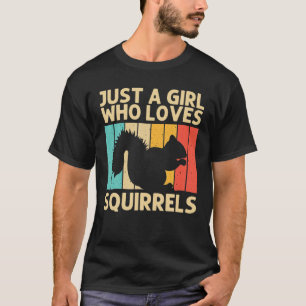Camiseta Ardilla Graciosa Para Los Chicas Niños Squirrel Am