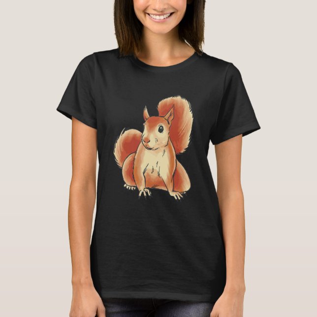 Camiseta ardilla infantil de animales zoológicos (Anverso)