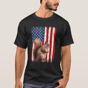 Camiseta ardilla Patriótica Bandera Estadounidense 4 De Jul