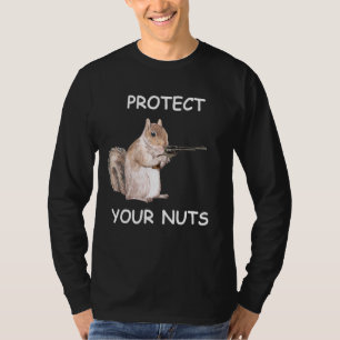 Camiseta Ardilla Proteja Sus Nueces Cita Divertida Sayin