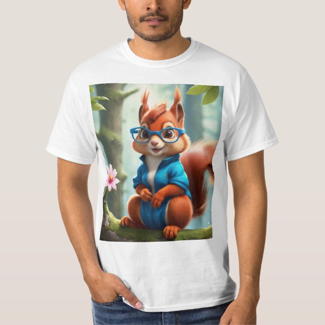 Camiseta Ardilla pura en la rama del árbol (Anverso)