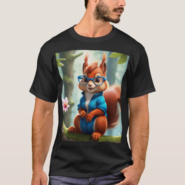 Camiseta Ardilla pura en la rama del árbol (Anverso)