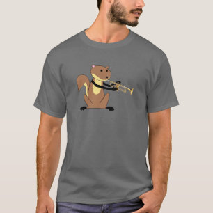 Camiseta Ardilla que toca la trompeta