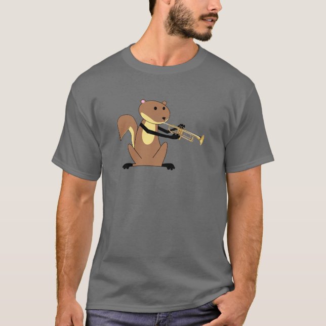 Camiseta Ardilla que toca la trompeta (Anverso)