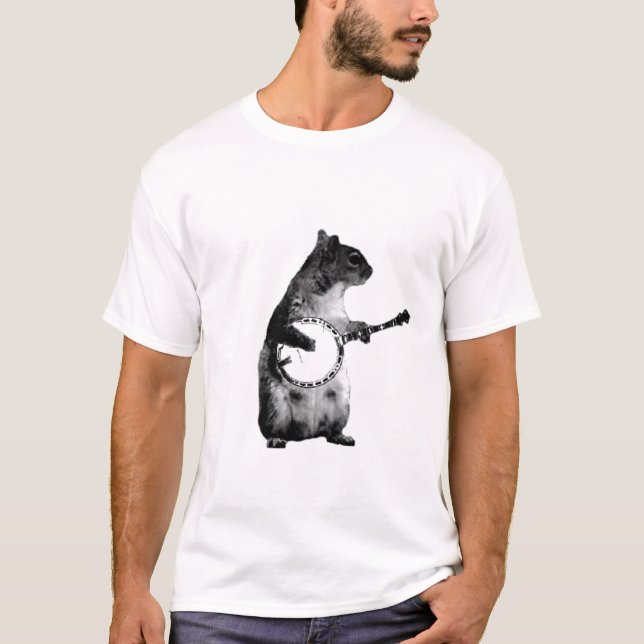 Camiseta ardilla que toca un banjo (Anverso)