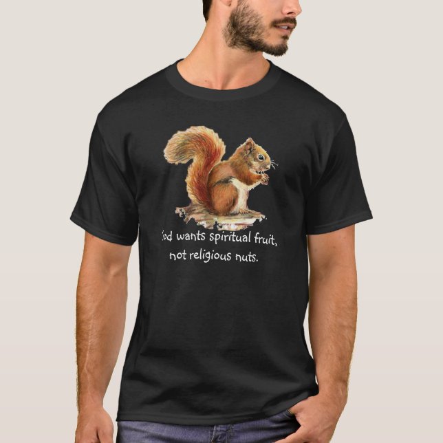 Camiseta Ardilla roja acuarela, curiosa cita (Anverso)