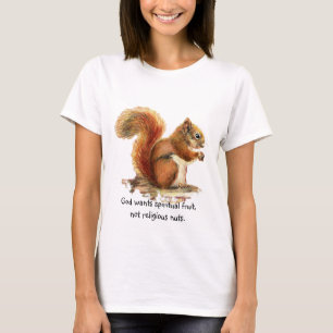 Camiseta Ardilla roja acuarela, curiosa cita