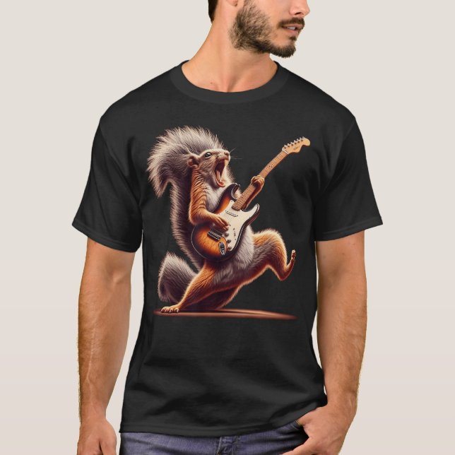 Camiseta Ardilla tocando la guitarra (Anverso)
