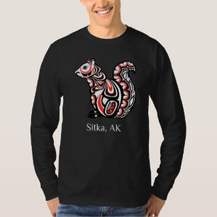 Camiseta Ardilla tribal Sitka Alaska Nativo Estadounidense