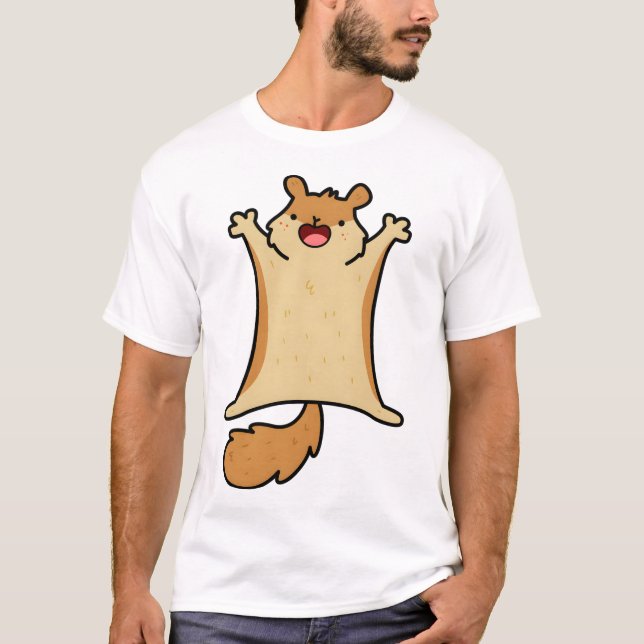 Camiseta Ardilla Voladora Kawaii (Anverso)