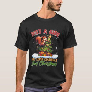 Camiseta Ardillas Acorn Un Árbol De Navidad Chica Enciende