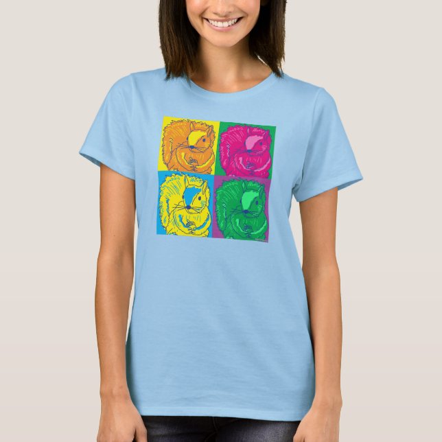 Camiseta ardillas de arte pop (Anverso)