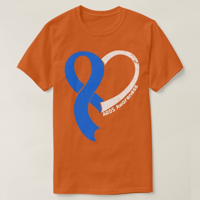 Camiseta ARDS Awareness Hopar Heart Ribbon Feliz Valen (Diseño del anverso)