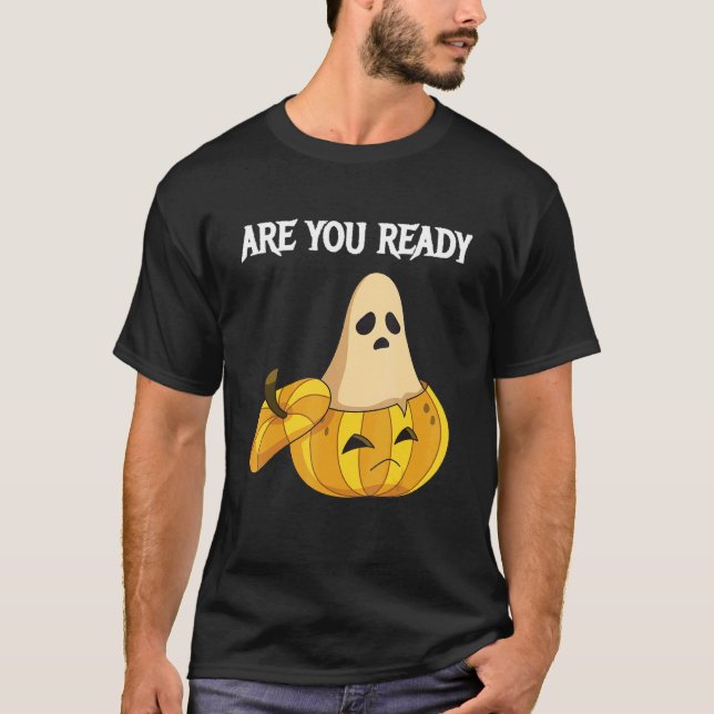 Camiseta Are you Ready Pumpkins and Ghosts (Anverso)