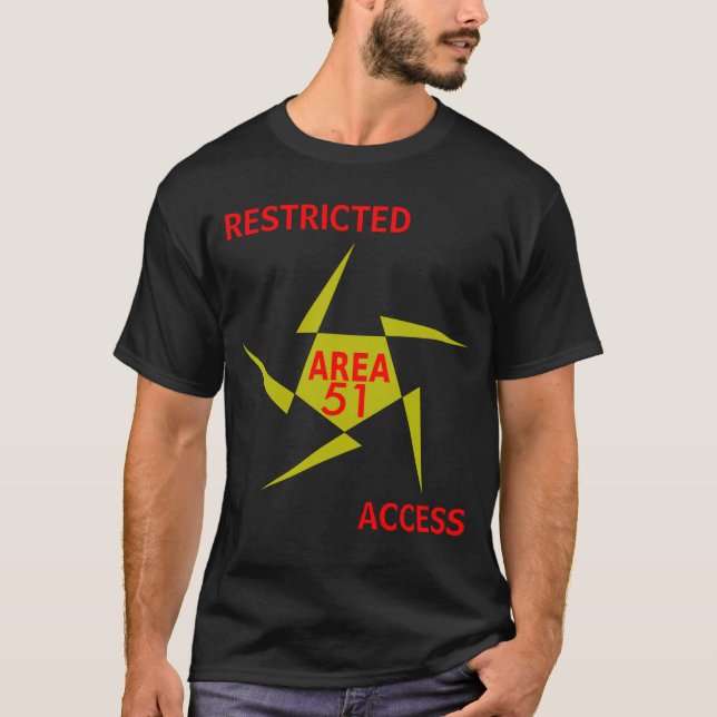 Camiseta Área 51 | ACCESO RESTRINGIDO (Anverso)