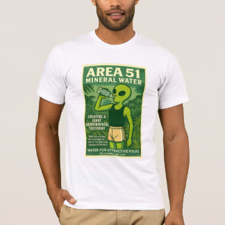 Camiseta Área 51 Agua mineral Roswell Aliens 1950's Retro